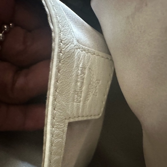 MCM White and Pink Studded Backpack - Picture 13 of 16